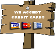 WE ACCEPT
CREDIT CARDS